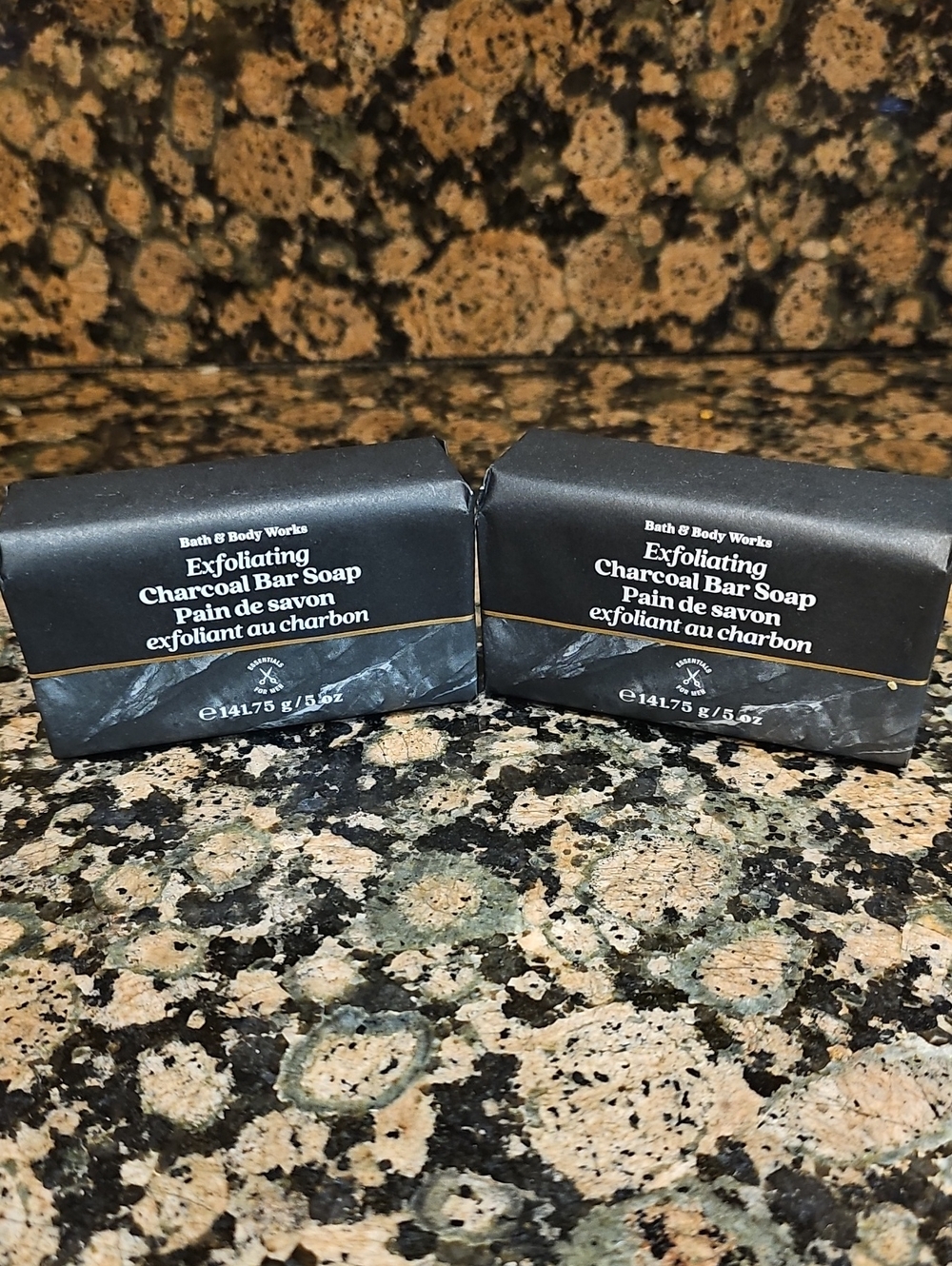 Bath & Body Works Black Exfoliating Charcoal Bar Soap - Twin Pack